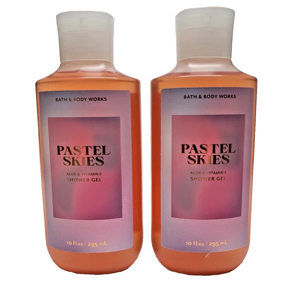 BATH & BODY WORKS PASTEL SKIES SHOWER GEL SET OF TWO LOT OF 2 NEW! Berry Coconut